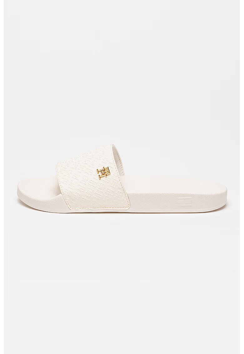 Tommy Hilfiger Papuci cu model monograma - Alb