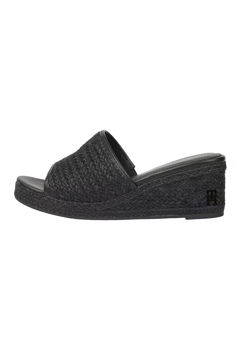 Tommy Hilfiger Papuci cu toc si talpa wedge - Negru