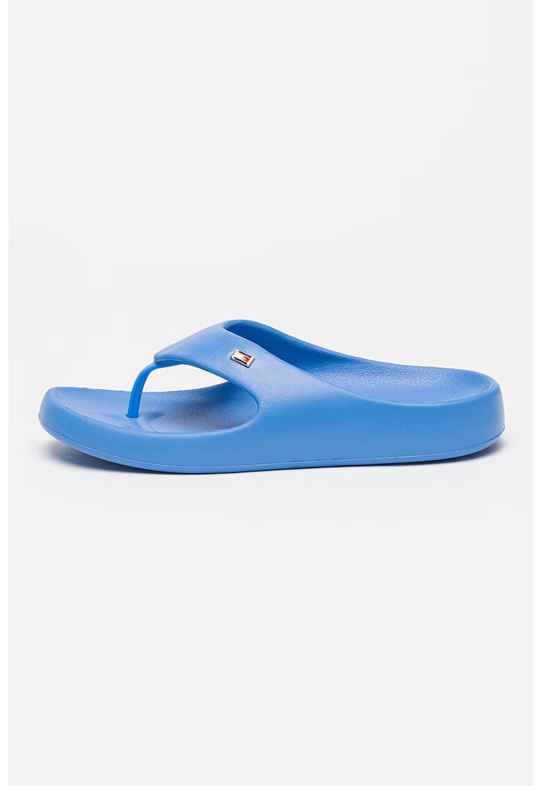 Tommy Hilfiger Papuci flip-flop cu detaliu logo - Albastru royal