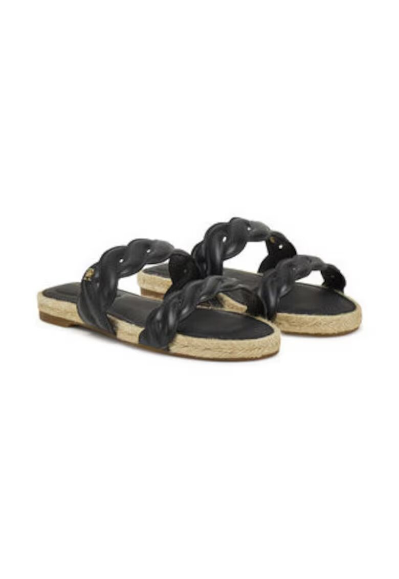 Tommy Hilfiger Papuci pentru femei piele naturala - negru