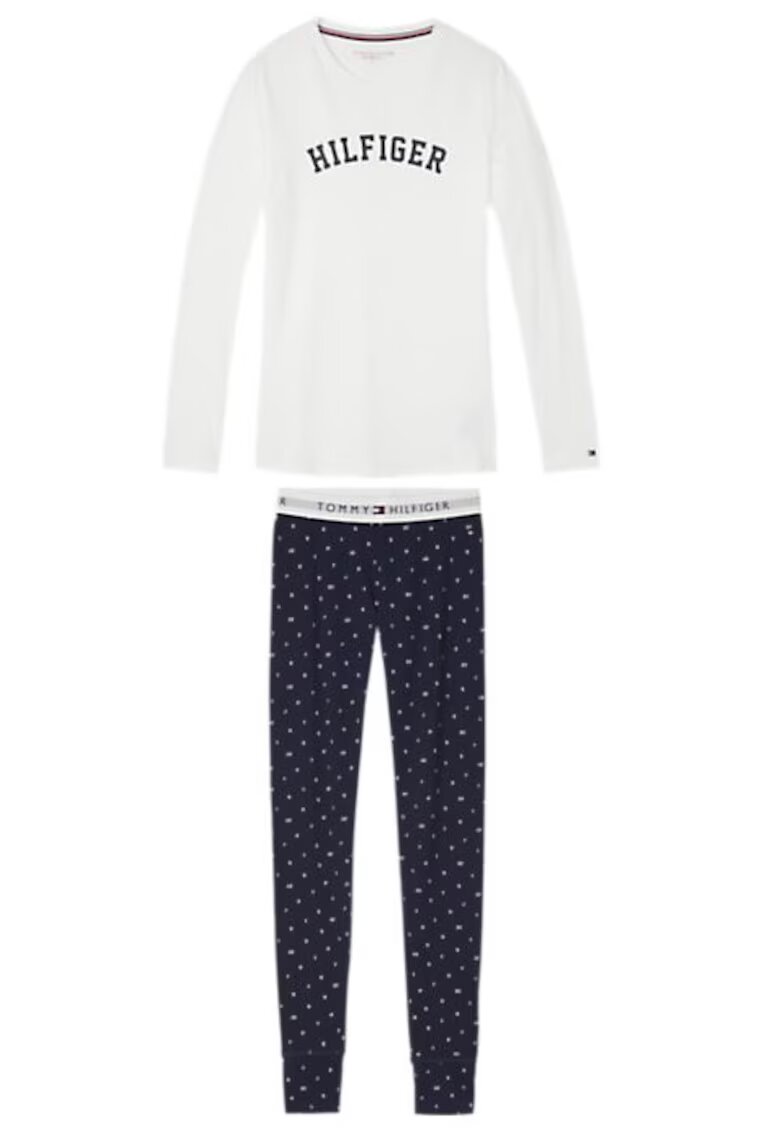 Tommy Hilfiger Pijama lunga cu imprimeu logo -