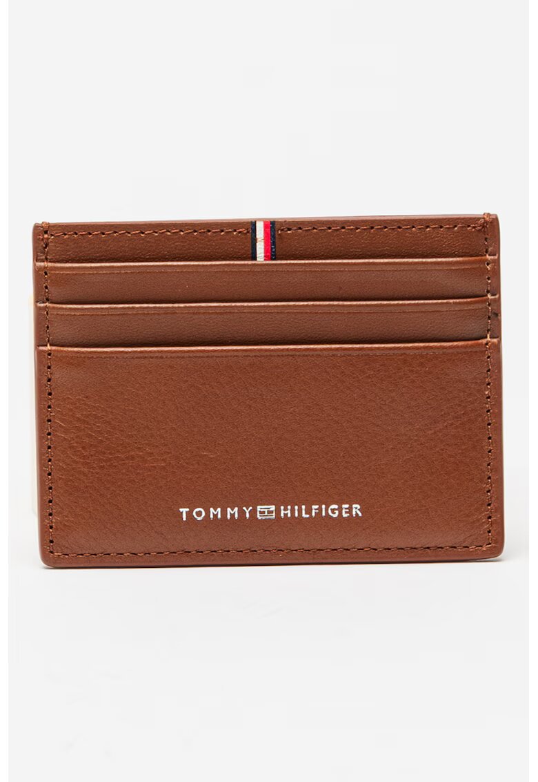 Tommy Hilfiger Portcart din piele Corporate - Maro scortisoara