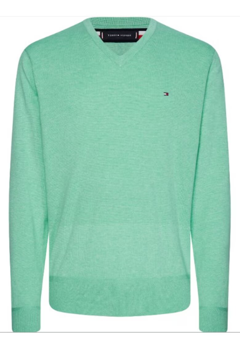 Tommy Hilfiger Pulover - Bumbac - 87879 - Verde