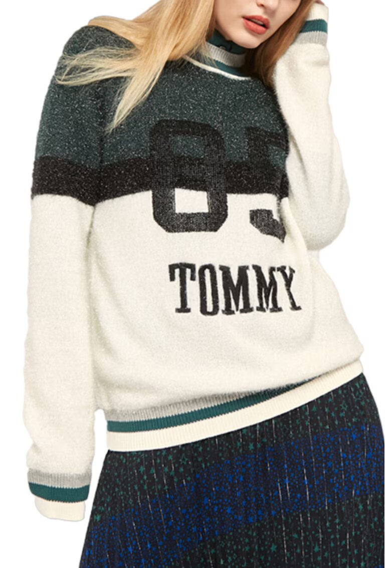 Tommy Hilfiger Pulover dama Mock-NK - Poliamida - Multicolor -