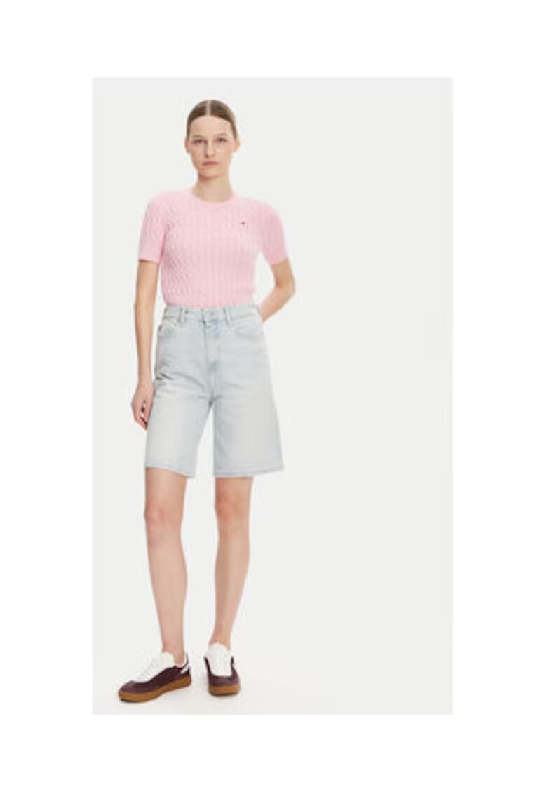 Tommy Hilfiger Pulover Dama - Roz - 100% bumbac organic - Roz