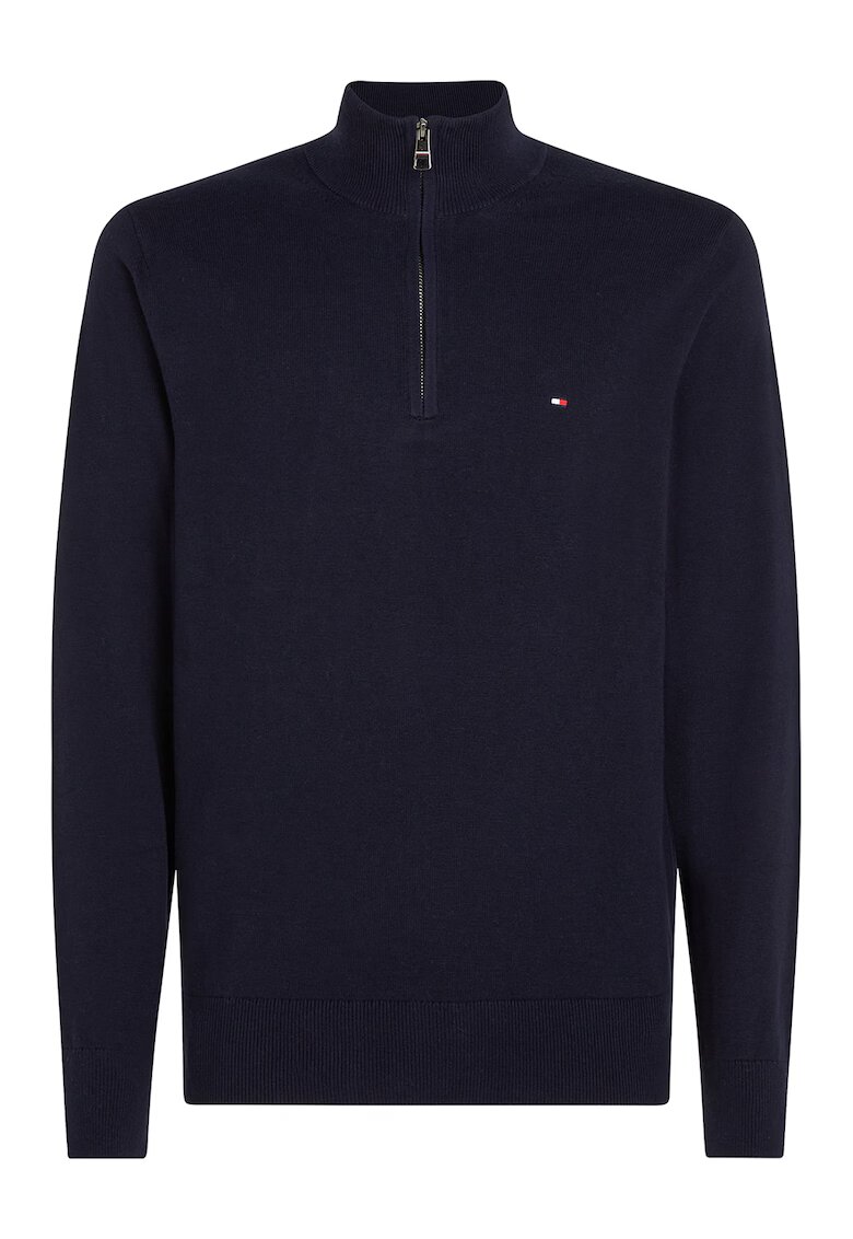 Tommy Hilfiger Pulover din amestec de bumbac organic si casmir - Albastru ultramarin