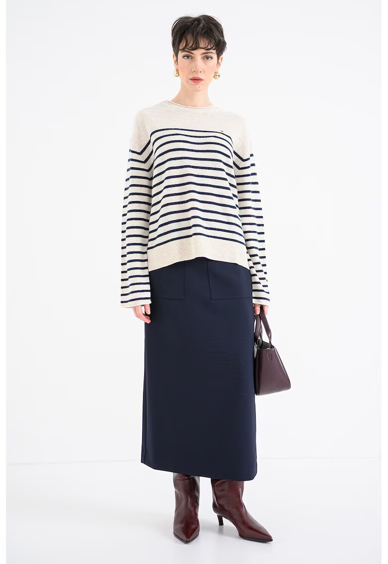 Tommy Hilfiger Pulover lejer din lana - Crem/Bleumarin