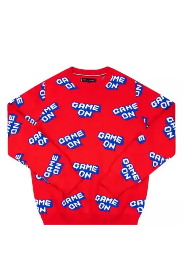 Tommy Hilfiger Pulover pentru baieti - Poliester - Rosu -