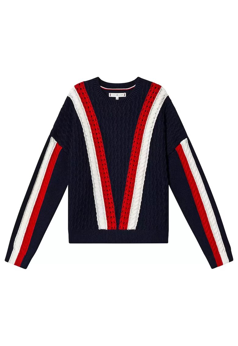 Tommy Hilfiger Pulover tricotat cu decolteu la baza gatului -