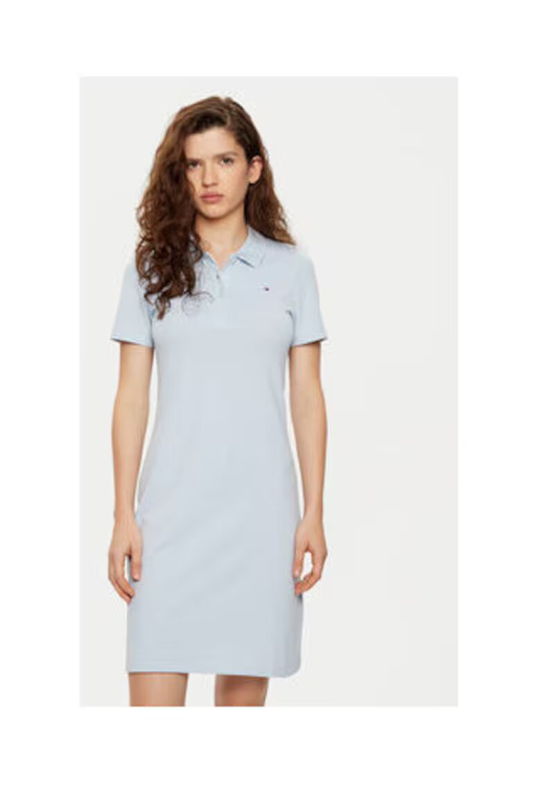 Tommy Hilfiger Rochie casual Dama - albastru - 96% bumbac organic - 4% elastan -