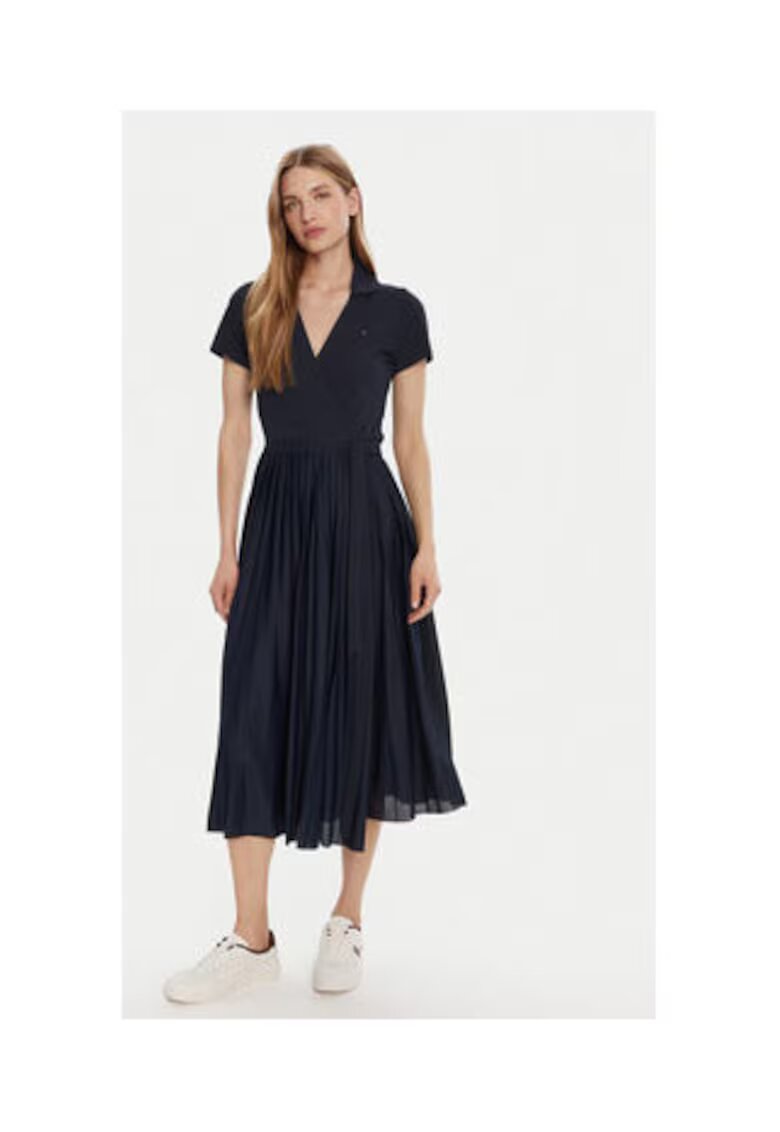 Tommy Hilfiger Rochie casual Dama - bleumarin - 100% poliester reciclat