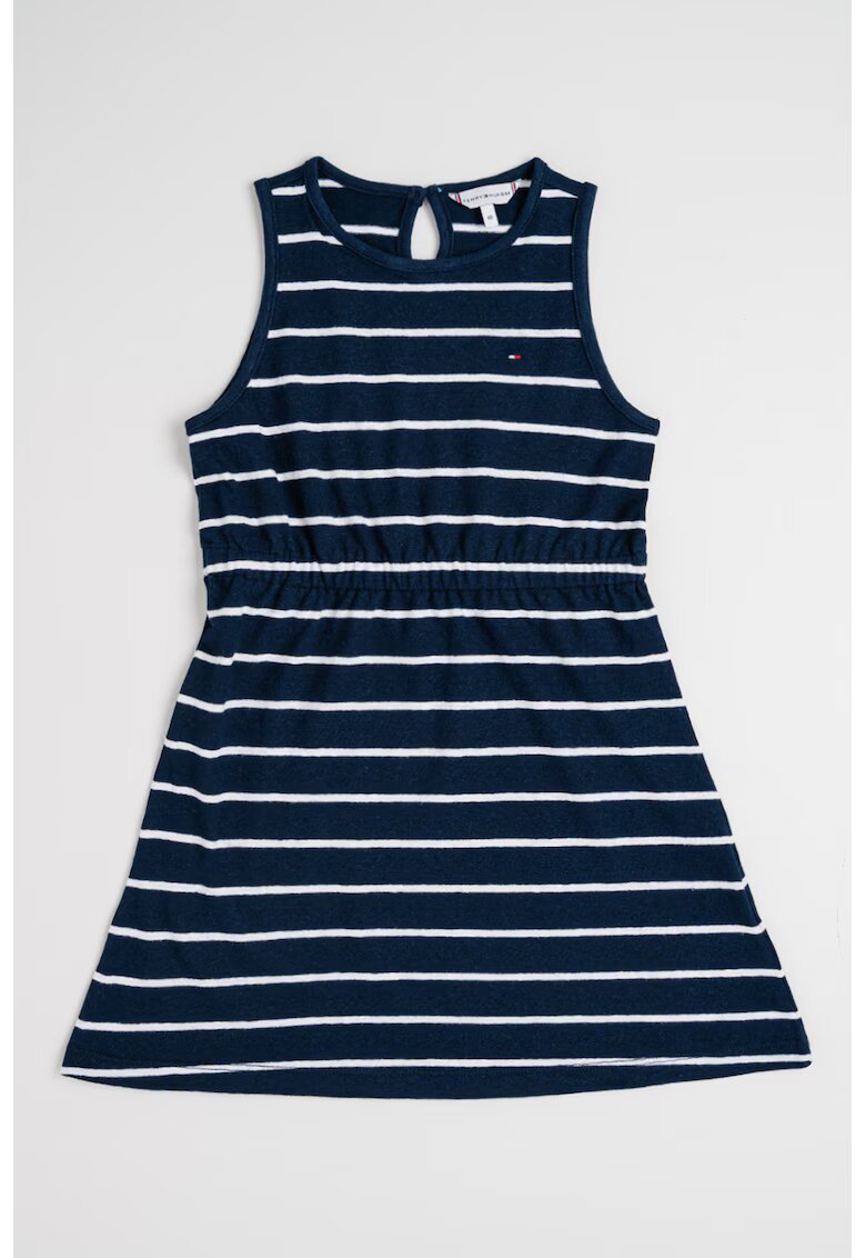 Tommy Hilfiger Rochie cu dungi fara maneci - Alb murdar/Bleumarin