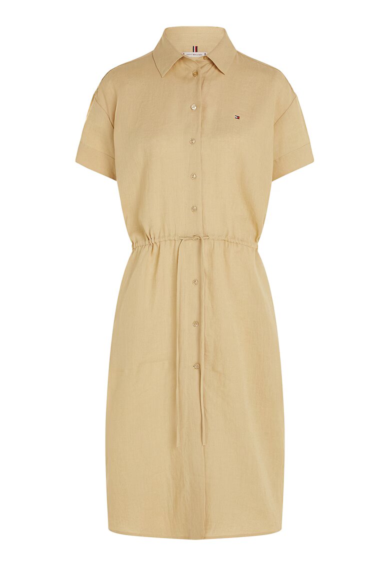 Tommy Hilfiger Rochie de in cu maneci scurte - Bej