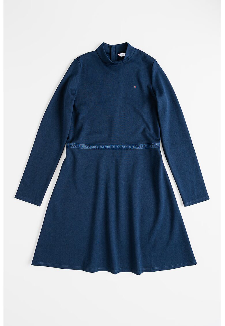 Tommy Hilfiger Rochie evazata cu guler mediu - Bleumarin