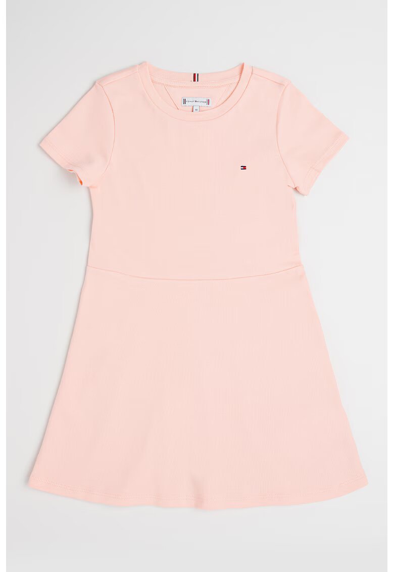 Tommy Hilfiger Rochie mini de bumbac - Roz deschis
