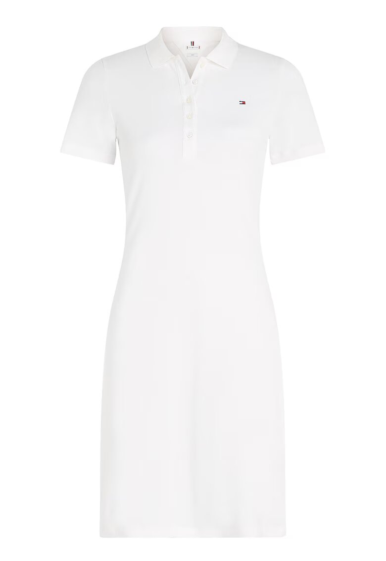 Tommy Hilfiger Rochie polo slim fit 1985 - Alb