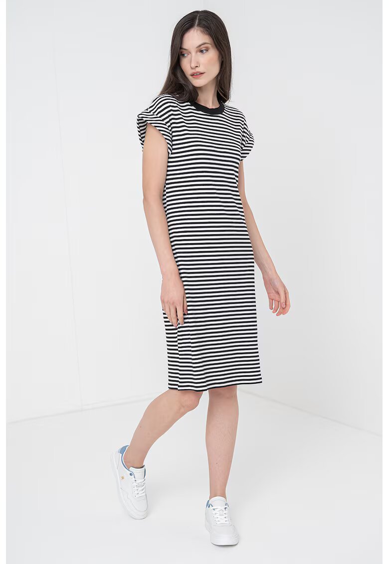 Tommy Hilfiger Rochie-tricou scurta - Alb/Negru