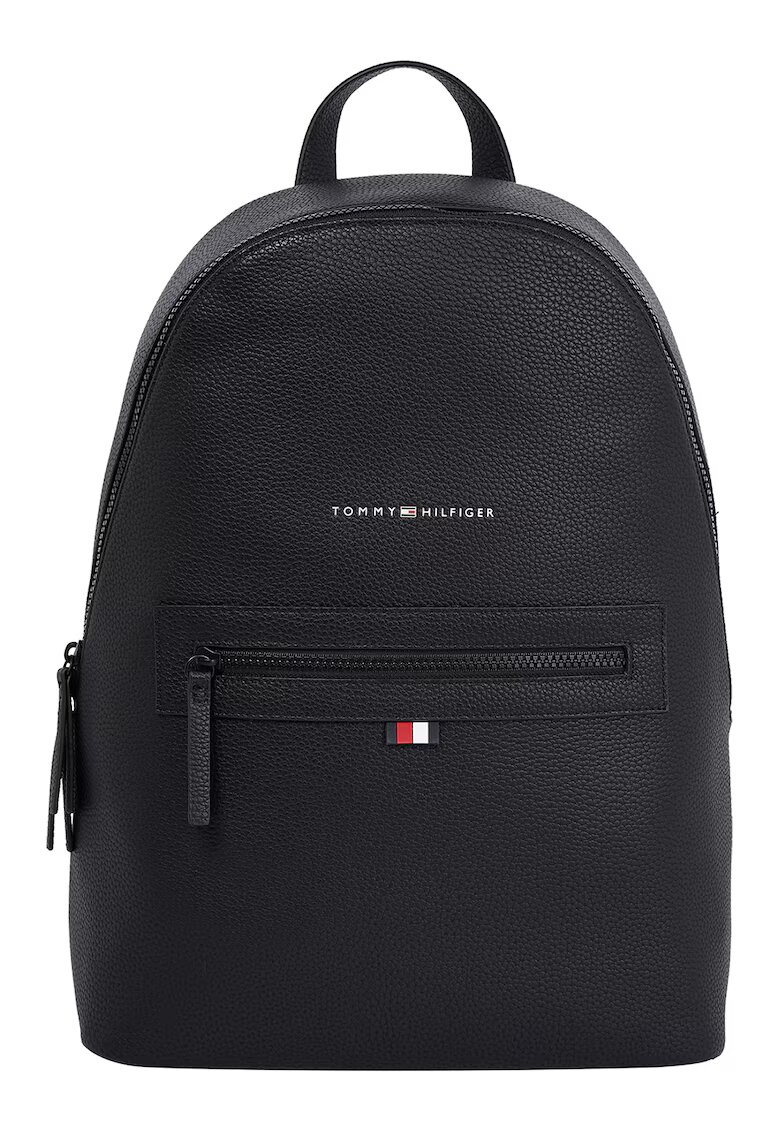 Tommy Hilfiger Rucsac piele ecologica cu logo Essential - Negru