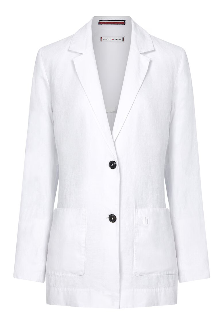 Tommy Hilfiger Sacou de in cu buzunare aplicate - Alb