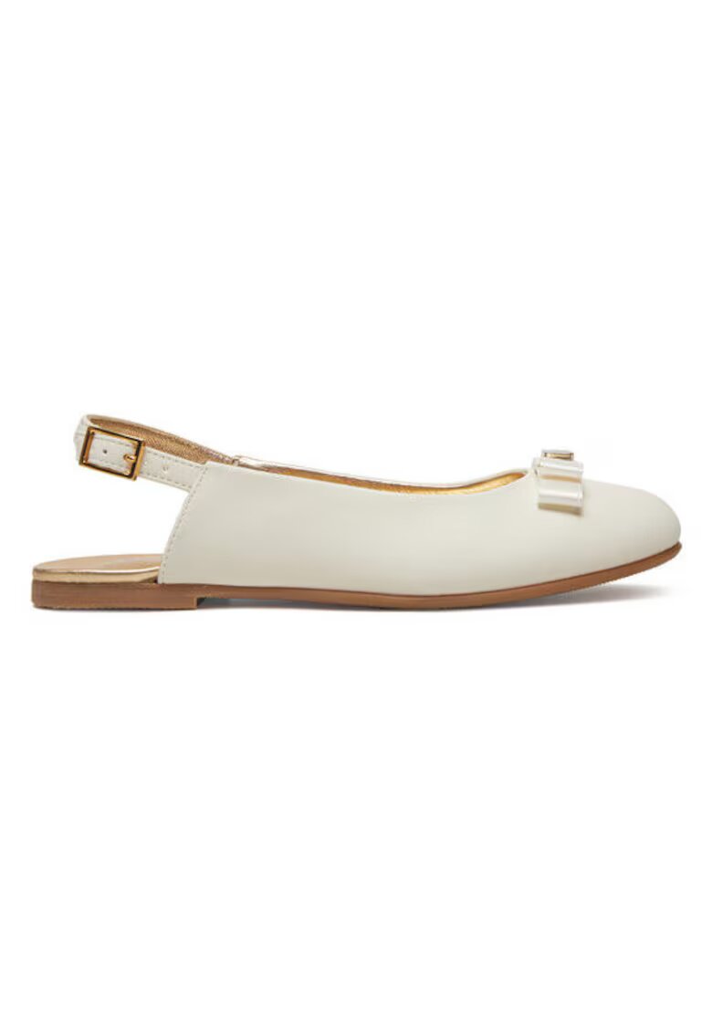 Tommy Hilfiger Sandale copii - piele ecologica - bej - cu accente metalice - pentru fete