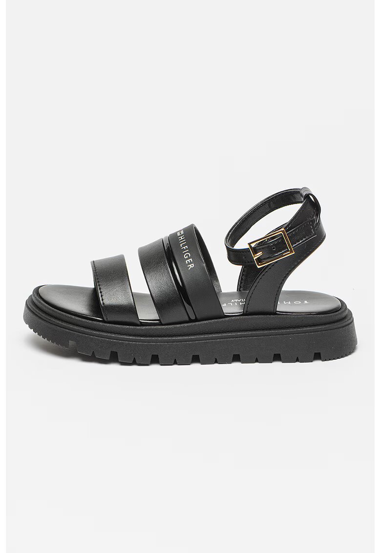 Tommy Hilfiger Sandale cu talpa flatform si catarama - Negru