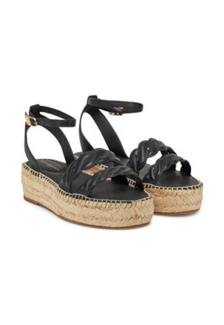 Tommy Hilfiger Sandale pentru femei - din piele naturala - negru
