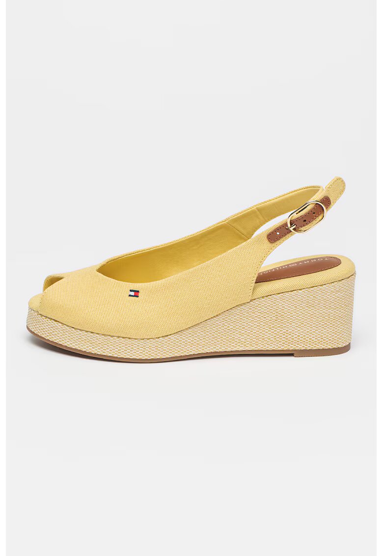 Tommy Hilfiger Sandale slingback cu talpa wedge - Galben