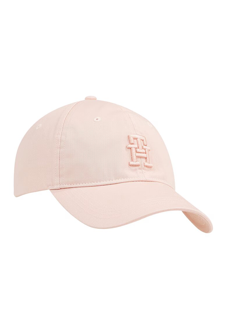 Tommy Hilfiger Sapca de bumbac organic cu monograma brodata - Roz pal
