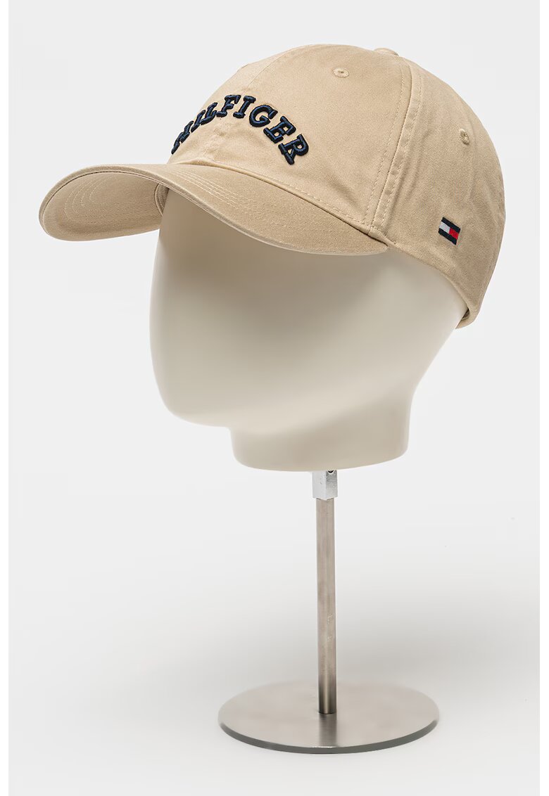Tommy Hilfiger Sapca din bumbac cu logo - Maro nisip