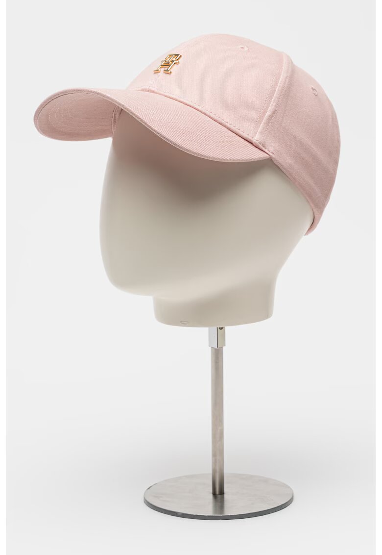 Tommy Hilfiger Sapca din bumbac organic Elevated Chic - Roz deschis