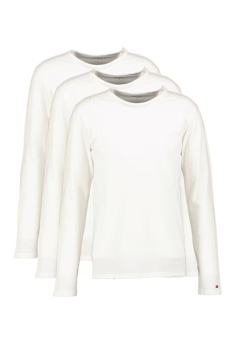 Tommy Hilfiger Set de bluze slim fit de casa - 3 piese - Alb optic
