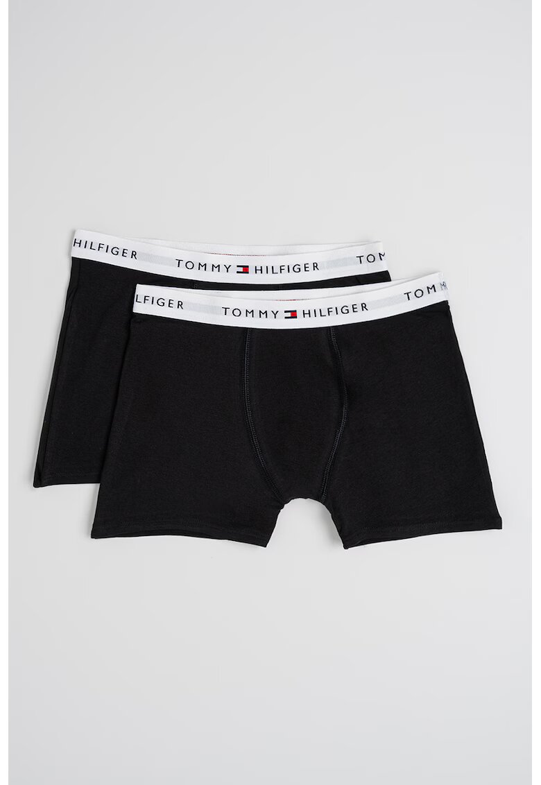 Tommy Hilfiger Set de boxeri cu logo in talie - 2 perechi - Negru