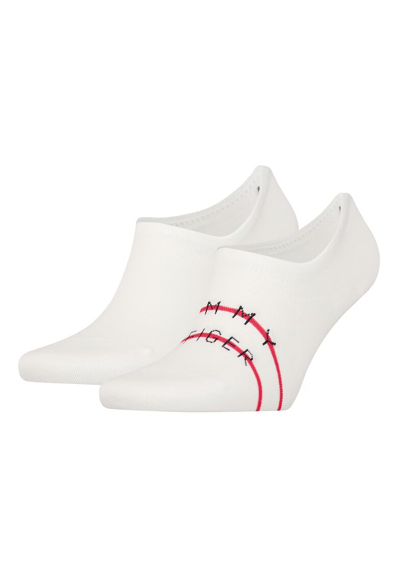 Tommy Hilfiger Set de sosete foarte scurte in dungi - 2 perechi
