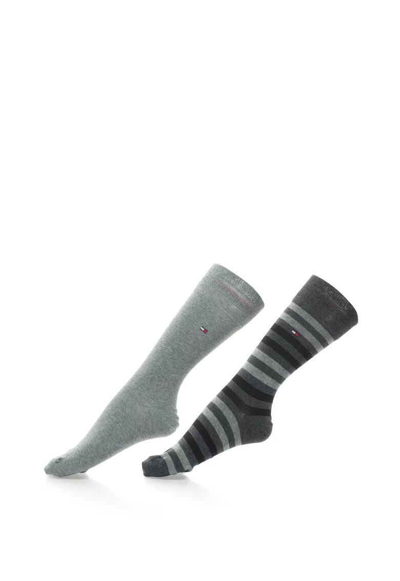 Tommy Hilfiger Set de sosete lungi - 2 perechi - Gri melange