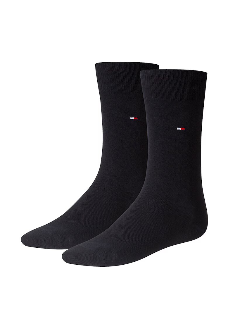 Tommy Hilfiger Set de sosete lungi cu logo brodat - 2 perechi - Albastru ultramarin