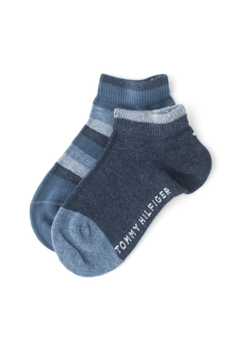 Tommy Hilfiger Set de sosete pana la glezna - 2 perechi - Albastru prafuit