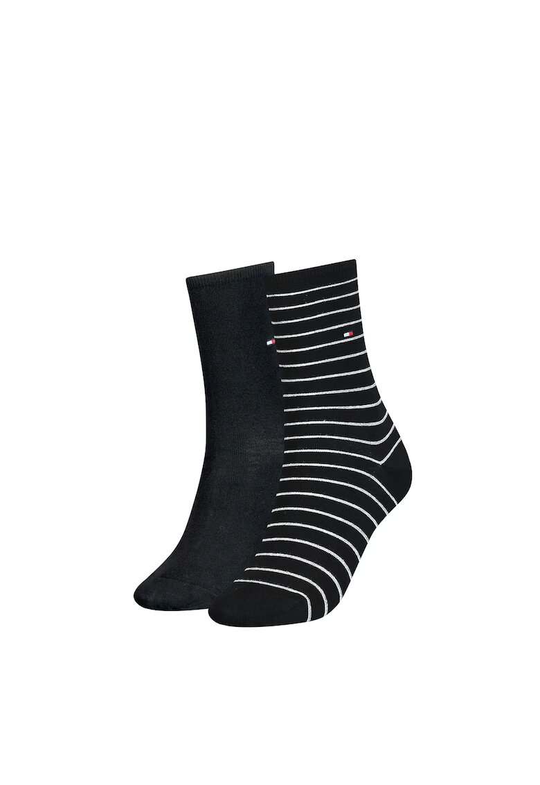 Tommy Hilfiger Set de sosete scurte - 2 perechi10 - Alb/Albastru ultramarin
