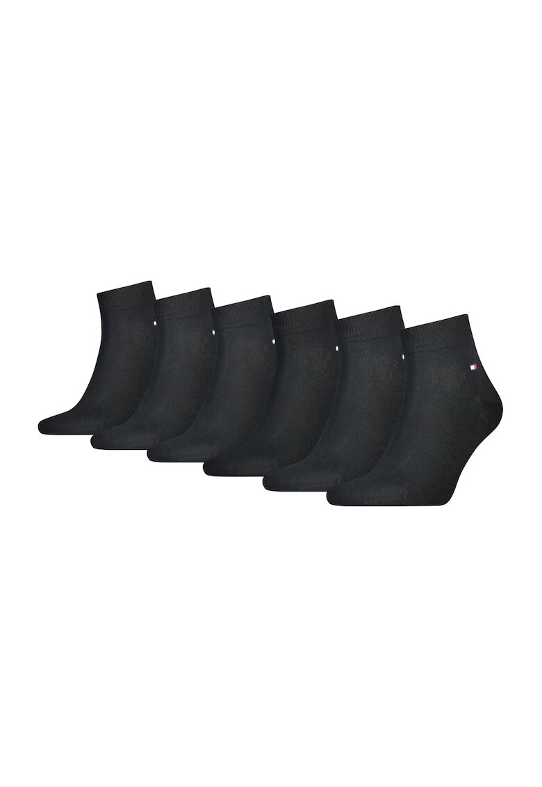Tommy Hilfiger Set de sosete scurte - 6 perechi - Negru
