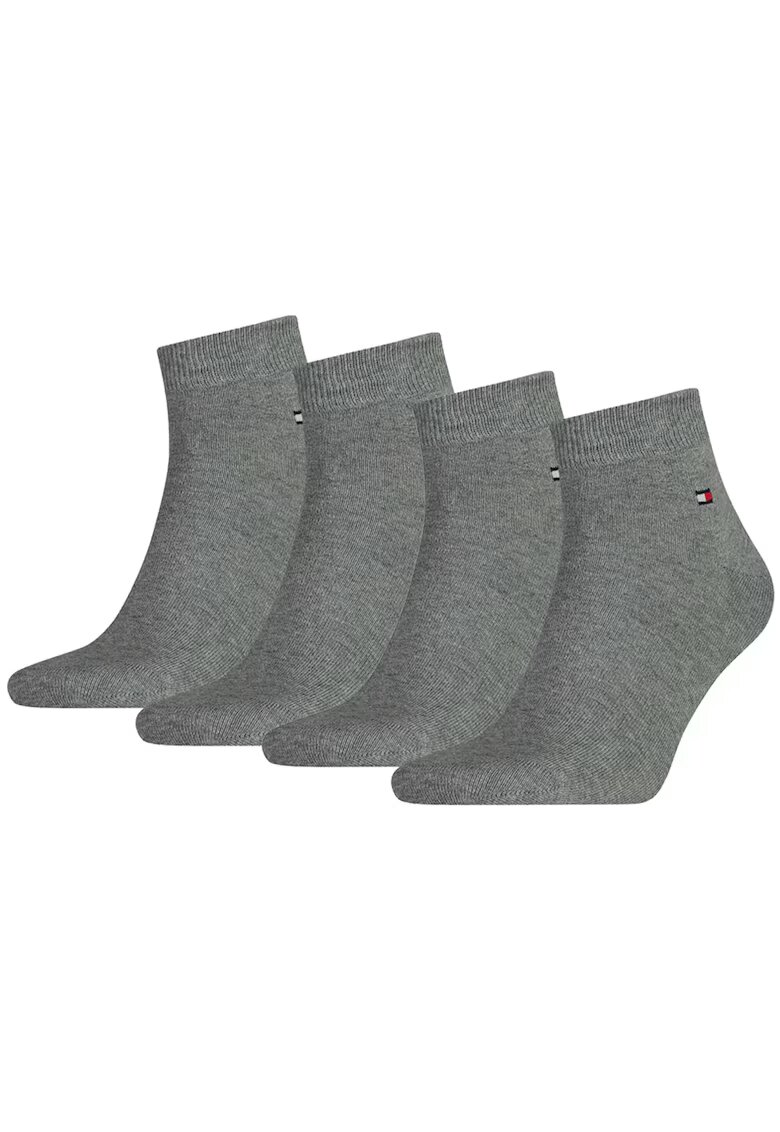 Tommy Hilfiger Set de sosete scurte cu logo discret 14171 - 4 perechi - Gri