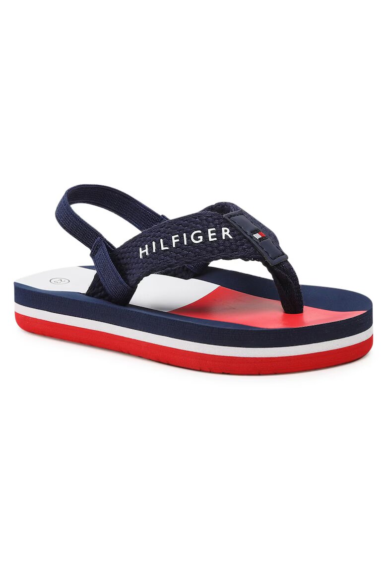 Tommy Hilfiger Slapi pentru baieti - albastru si rosu - material textil