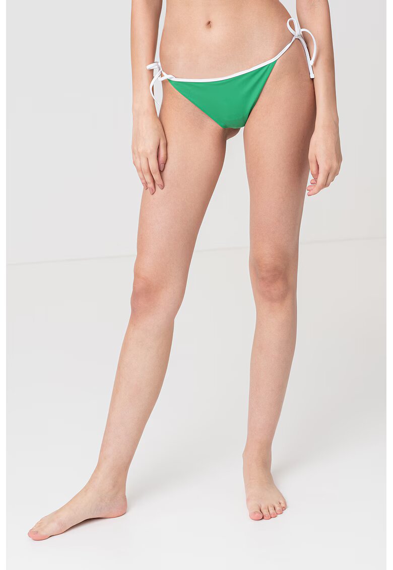 Tommy Hilfiger Slip brazilian cu snururi laterale - Verde