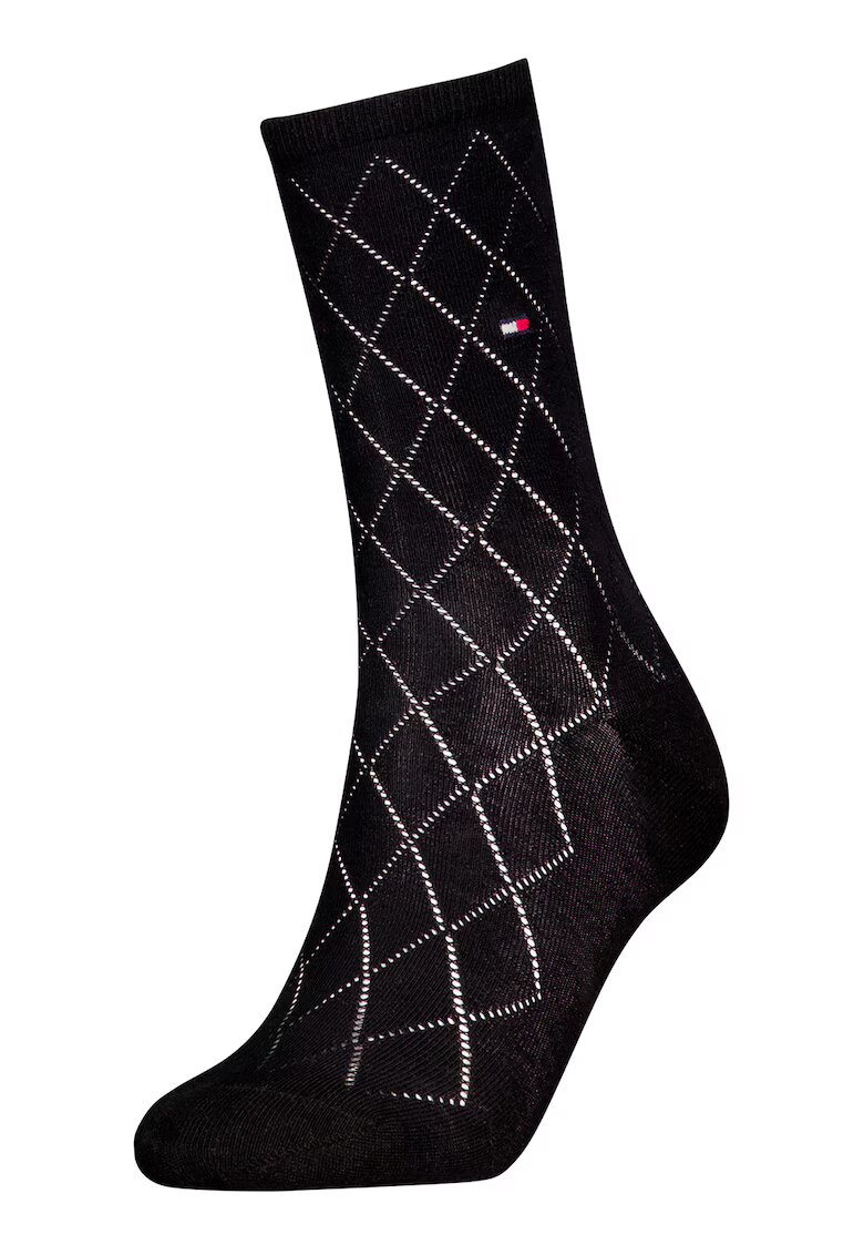 Tommy Hilfiger Sosete lungi cu model - Negru