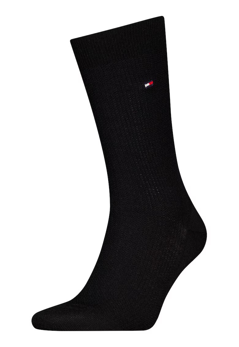 Tommy Hilfiger Sosete uni din amestec de bumbac - Negru
