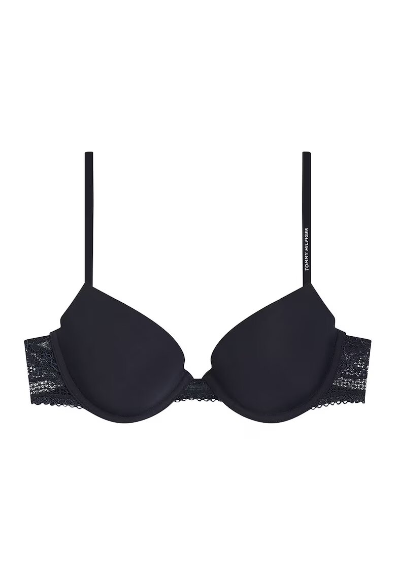 Tommy Hilfiger Sutien balconette cu sustinere metalica - Bleumarin inchis
