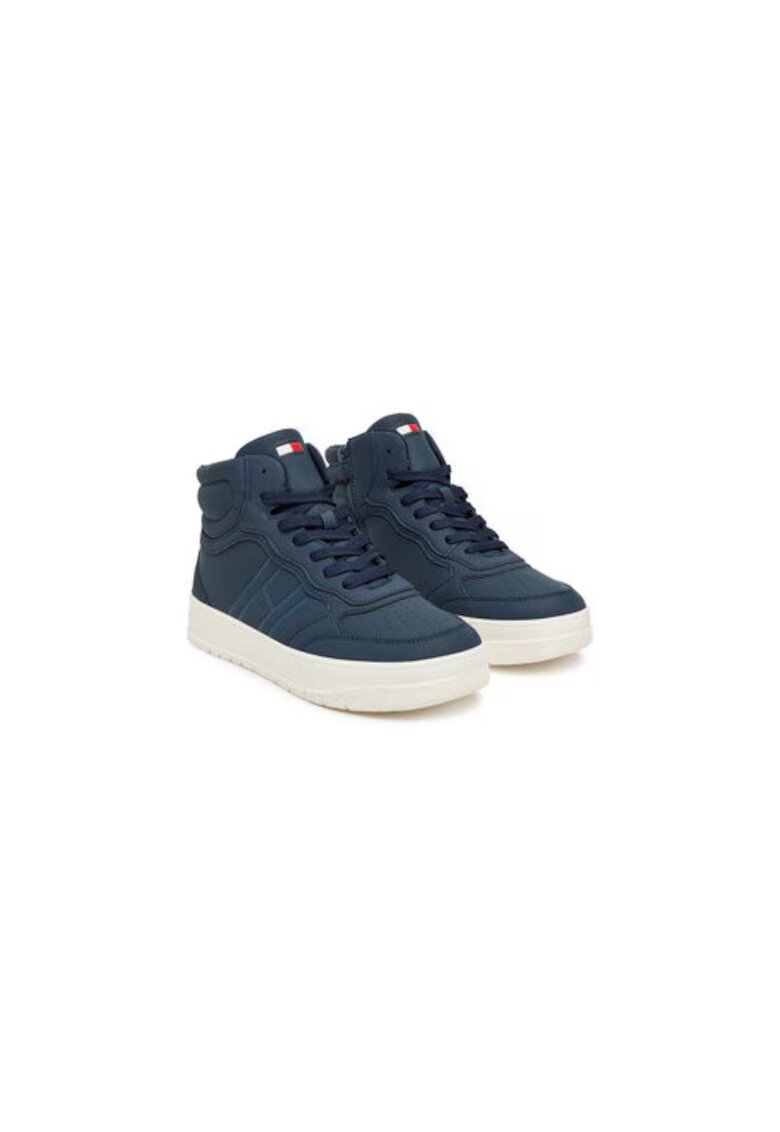Tommy Hilfiger Tenisi copii - bleumarin piele ecologica