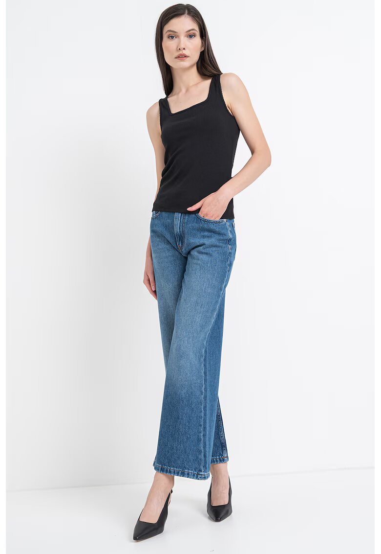 Tommy Hilfiger Top cu decolteu patrat - Negru
