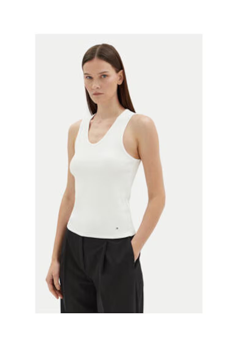 Tommy Hilfiger Top Dama - Ecru - 96% bumbac - 4% elastan -