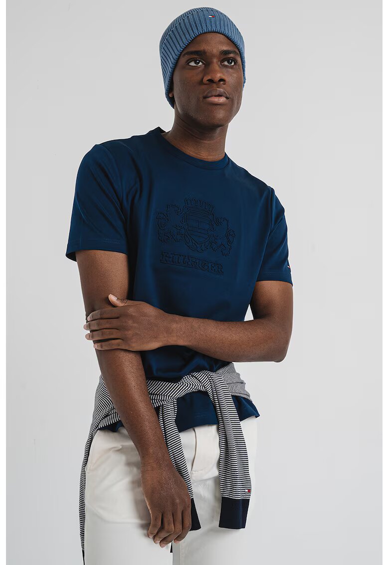 Tommy Hilfiger Tricou cu imprimeu logo - Bleumarin