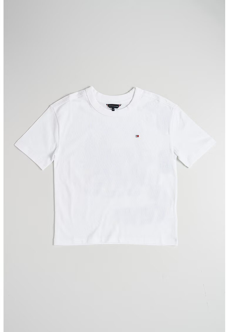 Tommy Hilfiger Tricou cu imprimeu pe partea din spate - Alb/Verde