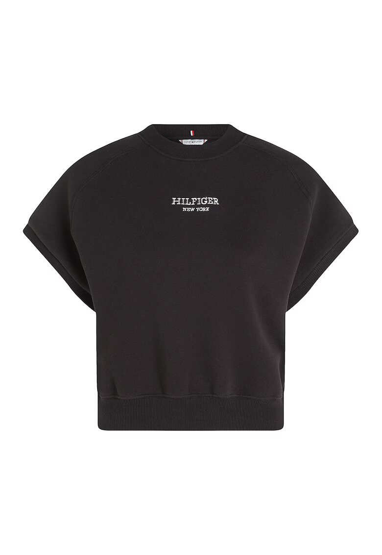 Tommy Hilfiger Tricou cu maneci raglan - Negru